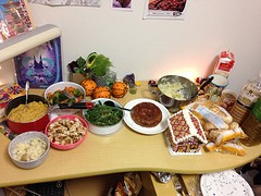 Christmas party with international friends, diner!