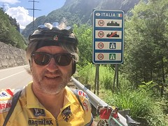Eindelijk in Italy! Je mag hier maar 110 km per uur!