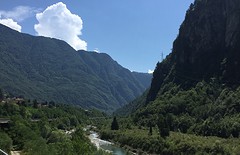 Afdaling Simplonpas ca 20 km Snelheid ca 60 km per uur makkie