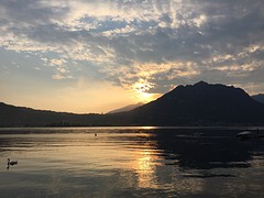 Ondergaande zon Lago di Girate