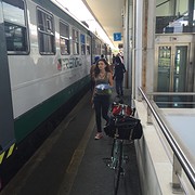 Trein va Bergamo via Brescia overstappen en naar Verona genomen