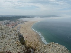 Uitzicht op benedenstad Nazare