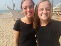 Eerste foto was een selfie op het strand, de laatste dus ook