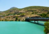 Chirchiq rivier net na de stuwdam