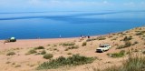 Kirgizisch dagje aan het strand