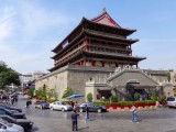 Drum Tower (14e eeuw), die bij het vallen van de avond sloeg