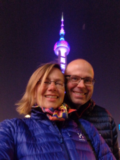 Selfie met de Oriental Pearl Tower