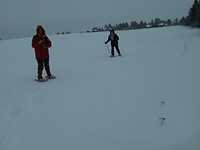 Op de sneeuwschoenen