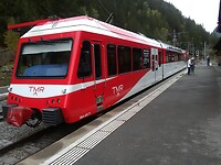 Deze trein bracht ons bijna tot de grens bij Frankrijk.