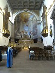 Prachtige muurschildering in deze kerk