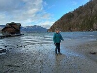 Wolfgangsee.  Van de stad geen foto met al die regen.