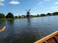 Even achter ons hotel staat deze molen. Zijn bijna thuis dus.