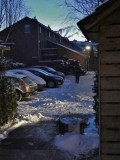 Op weg in de sneeuw