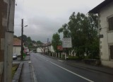 Vlak vóór het stadje