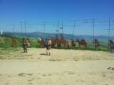 16 juni Het monument bovenop de berg Alto del Perdon (1)