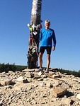 boven bij het "Cruz de Ferra"