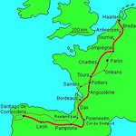 De afgelegde route, via parijs en over de Roelands pas