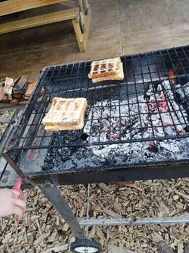 Cheesesandwich van de braai
