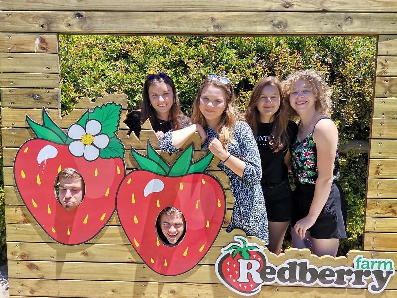 Strawberry farm met vrienden