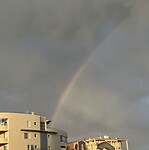 Een regenboog voor vertrek uit Calpe