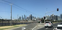 De skyline van Melbourne