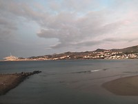 Tanger, zonsondergang vanuit camperraam