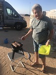 De Zwitsers weer ontmoet, we eten vis