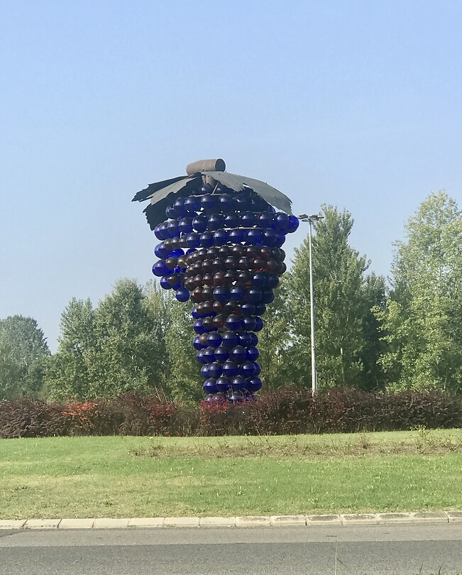 Op een rotonde