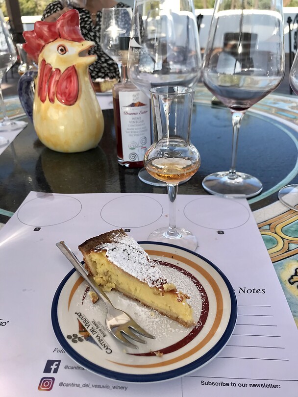 Het nagerecht met dessertwijn