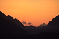 Zonsondergang in Vang Vieng