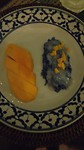 Mango met sticky rice als dessert...