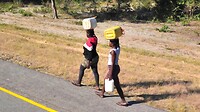 Laatste kilometers in Namibië