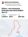 Grikos  - van restaurant Stamatis naar hotel Golden Sun