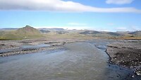 Onderweg naar Reynisfjara met zicht op de gletsjer