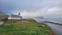 Viðareiði op het eiland Viðoy
