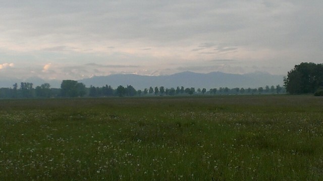 de Alpen komen in het zicht