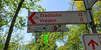 Het eerste routebordje