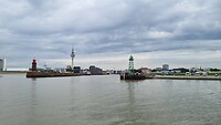 Zicht op aanlegplaats pont