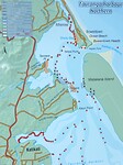 plattegrond van Waihi Beach, Bowentown en Tauranga binnenzee