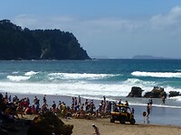 bij Hahei is een Hot Water Beach