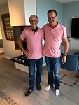 Gert en Paul bij thuiskomst in Katwijk aan Zee
