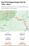route dag 10 van Haut du Them naar Basel op Strava