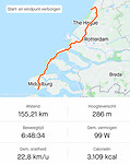 route van dag 1 Benelux