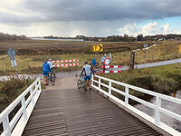 de Rotte passeren we over een gladde fietsbrug