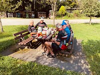 in Steinhagen konden we voor het eerst in een milde temperatuur lunchen