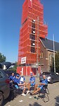 in Zevenhoven hebben ze de kerktoren ingepakt