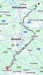 Dag 2 Grobbendonk naar La Louvière, 136 km