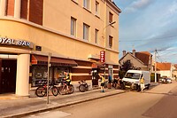 We zijn bijna klaar voor het vertrek vanaf hotel Le Royal in Chaumont