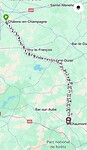 dag 5  Châlons en Champagne naar Chaumont, 150 km
