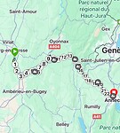 Dag 8 Bourg en Bresse naar Annecy, 118 km